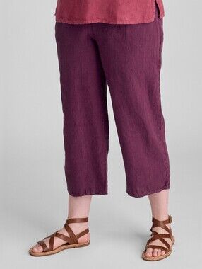 Flax - Floods - 100% Linen Pants With Elastic Waist